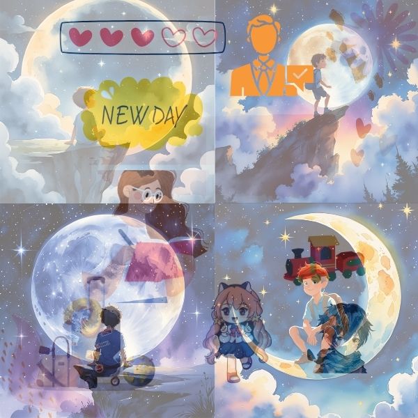 Imagining, watching the moo.